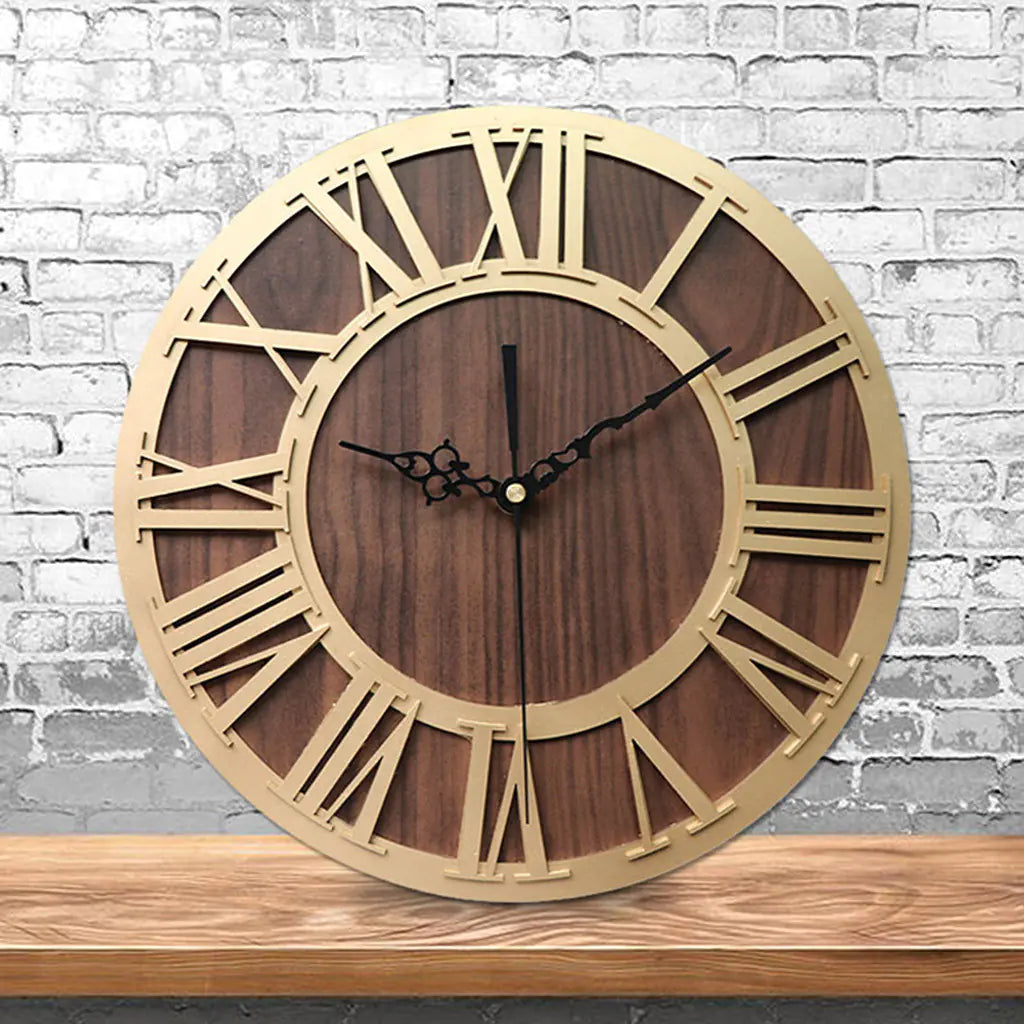 Chic Retro Wooden Clock for Home