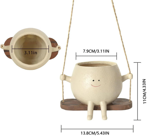 Smiley Face Garden Chair Pot