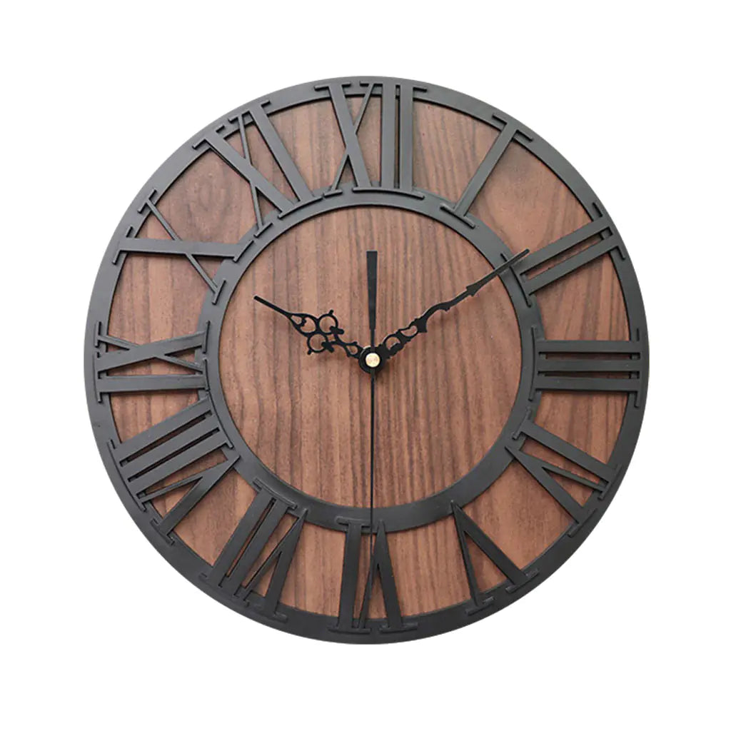 Chic Retro Wooden Clock for Home