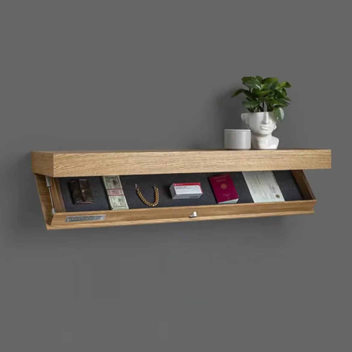 Chic Wall-Hung Wine Cabinet