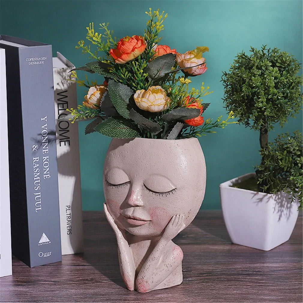 Modern Girl Portrait Vase