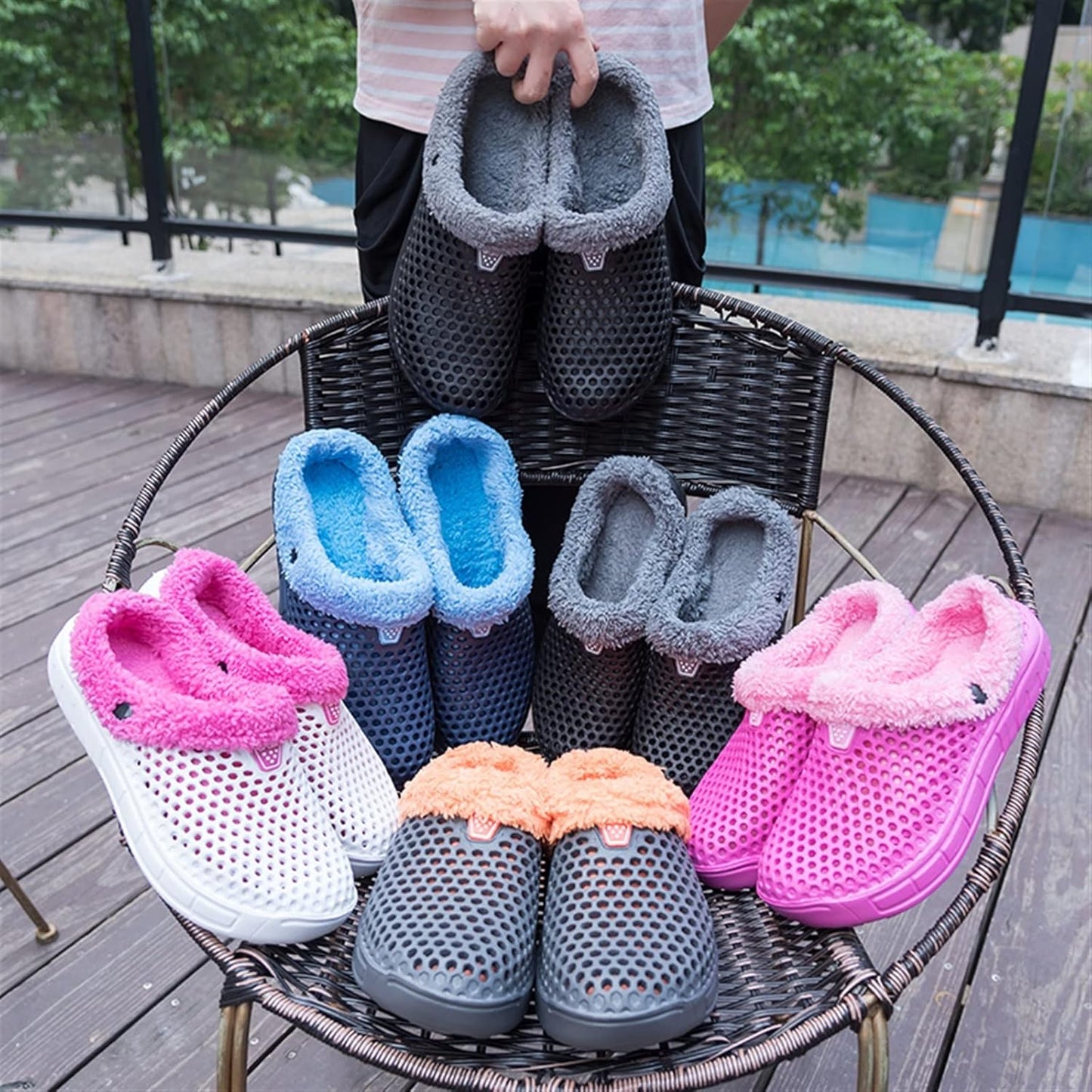 Fuzy Sherpa Indoor/Outdoor Garden Clogs