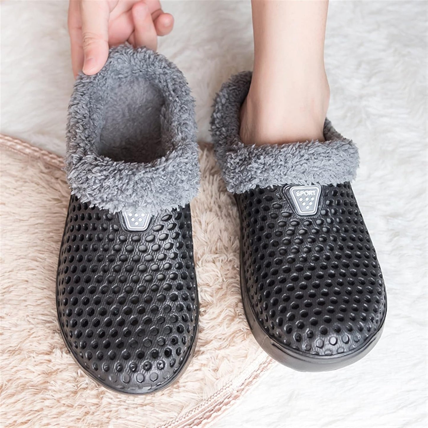 Fuzy Sherpa Indoor/Outdoor Garden Clogs