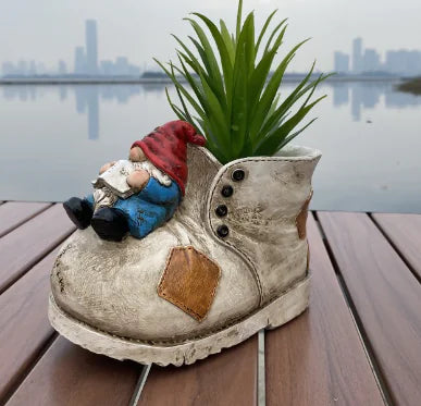 Charming Gnome Resin Pot