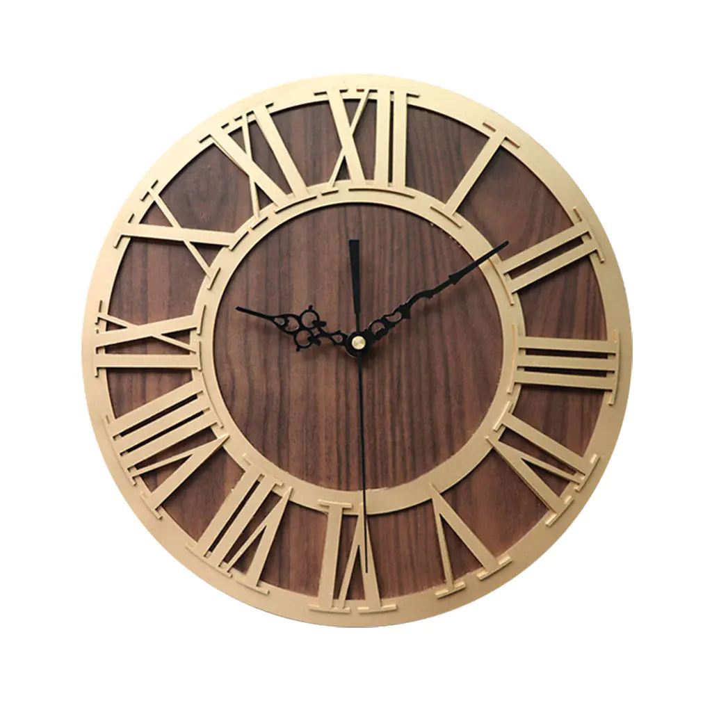 Chic Retro Wooden Clock for Home