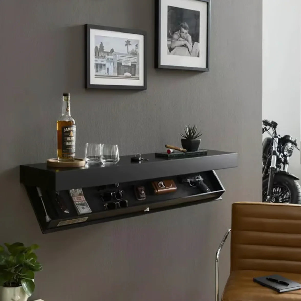 Chic Wall-Hung Wine Cabinet