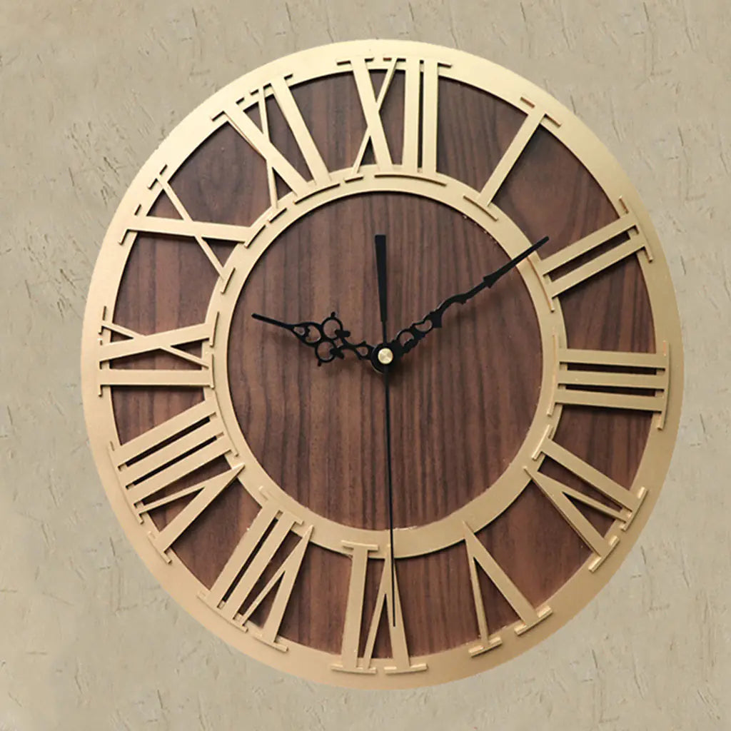 Chic Retro Wooden Clock for Home
