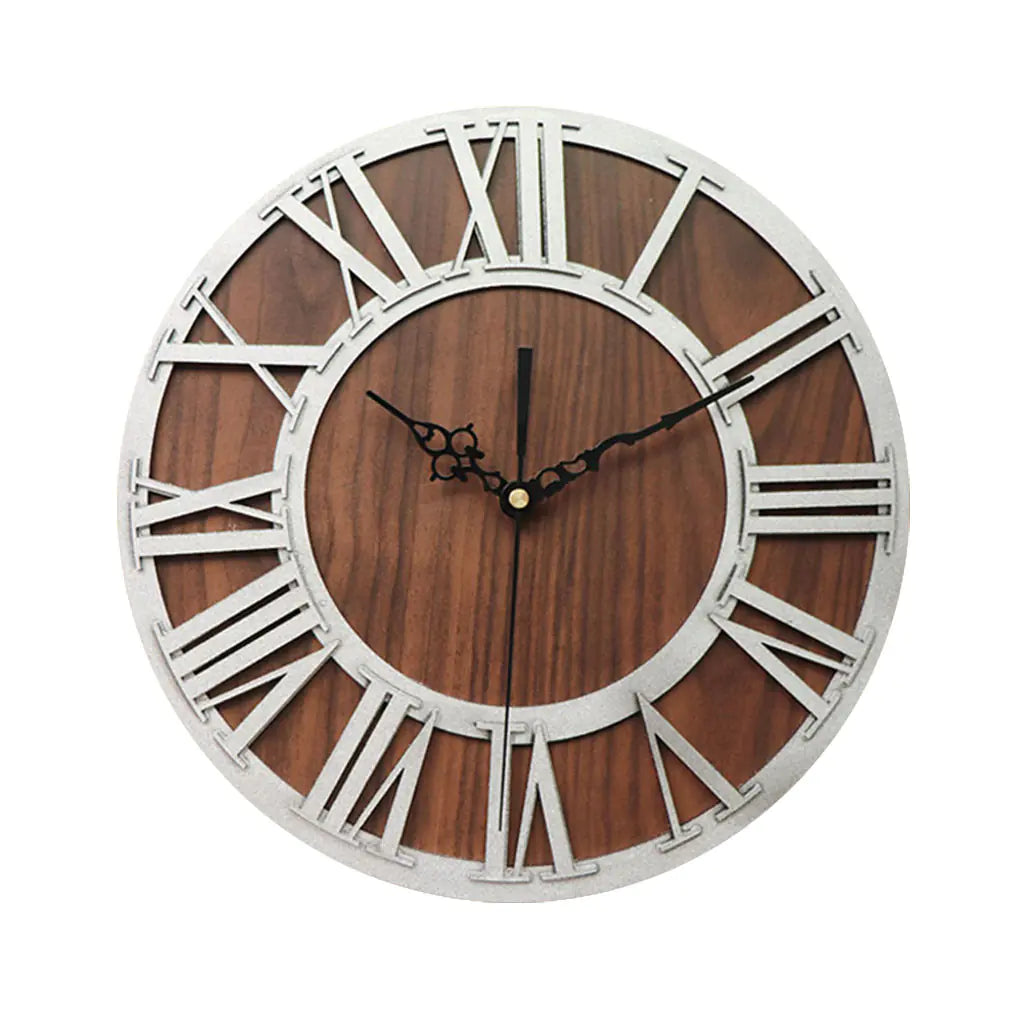 Chic Retro Wooden Clock for Home