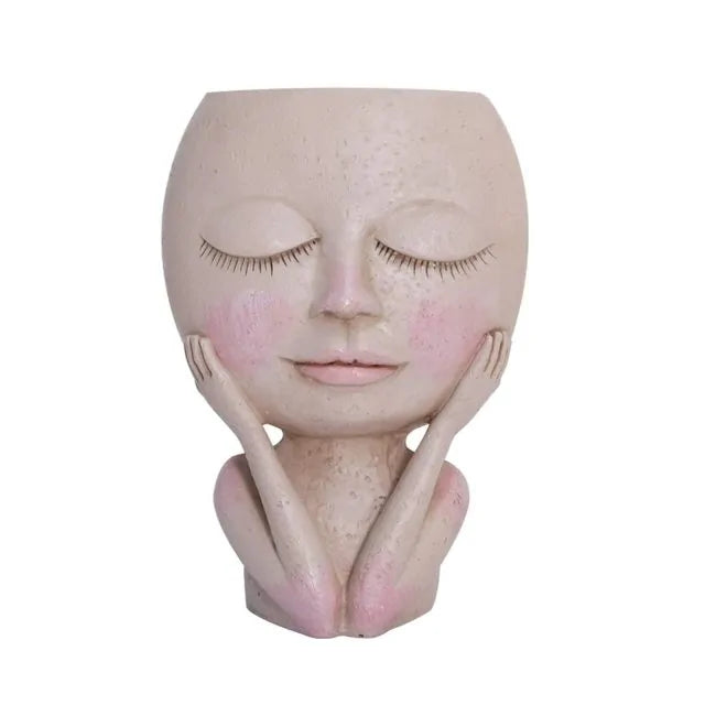 Modern Girl Portrait Vase