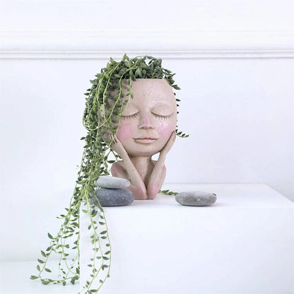 Modern Girl Portrait Vase