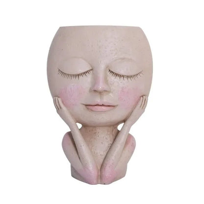 Modern Girl Portrait Vase